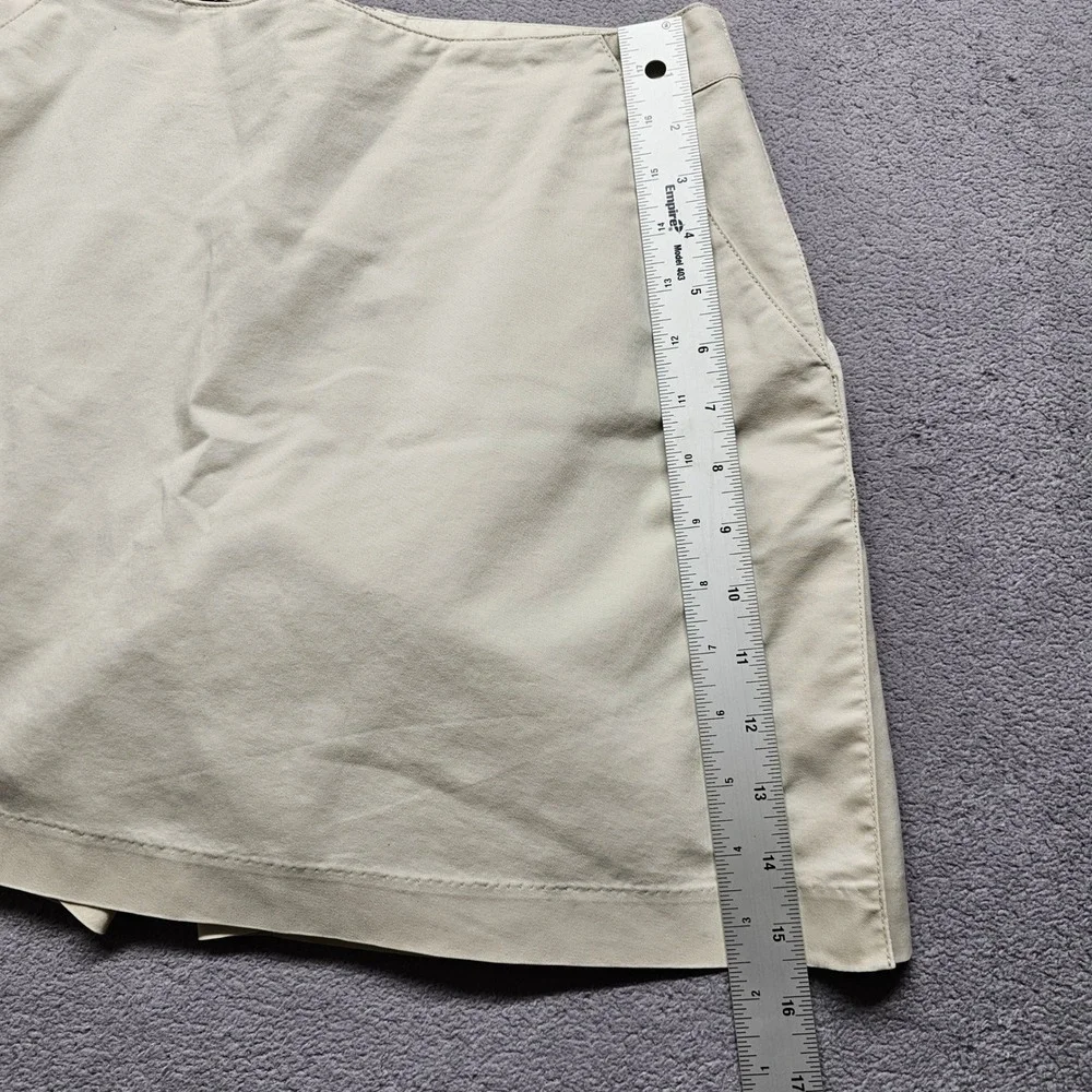 Adidas Skort Womens Size 6 Beige Stretch Golf Athletic Side Slit Back Zipper